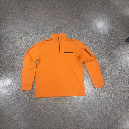 Men's sporty sweater with half zip and practical pockets Skorter