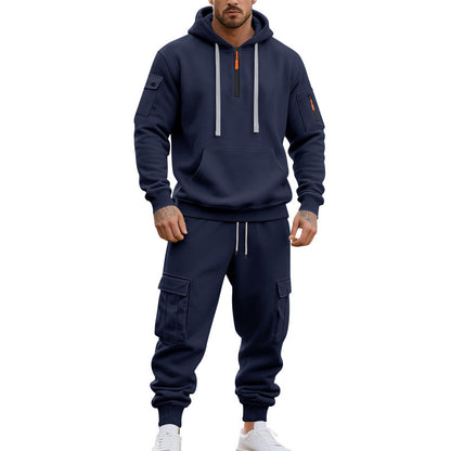 Men's Sporty Tracksuit with Functional Cargo Pockets Skorter