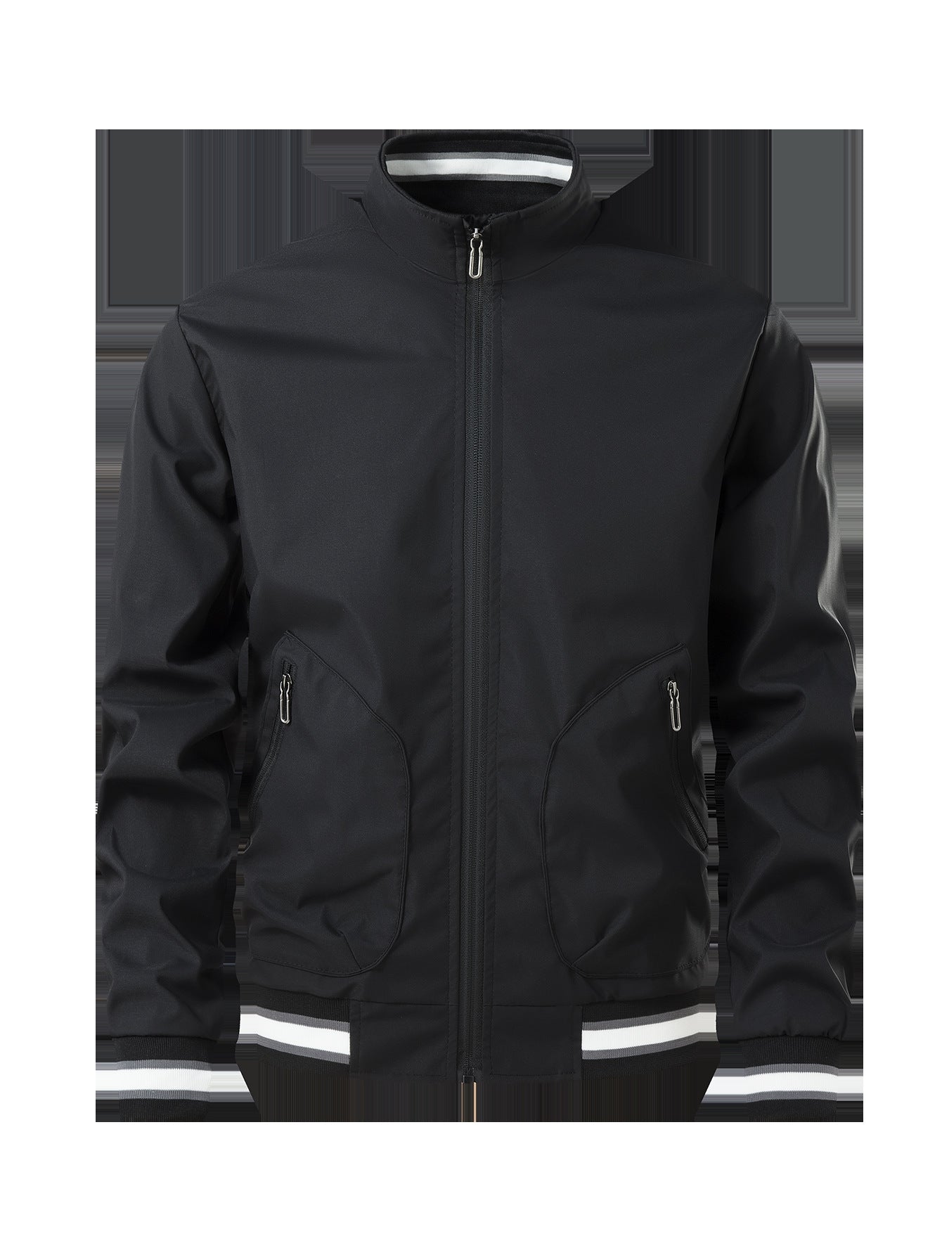 Men's sporty transitional jacket with high collar and practical zip pockets Skorter