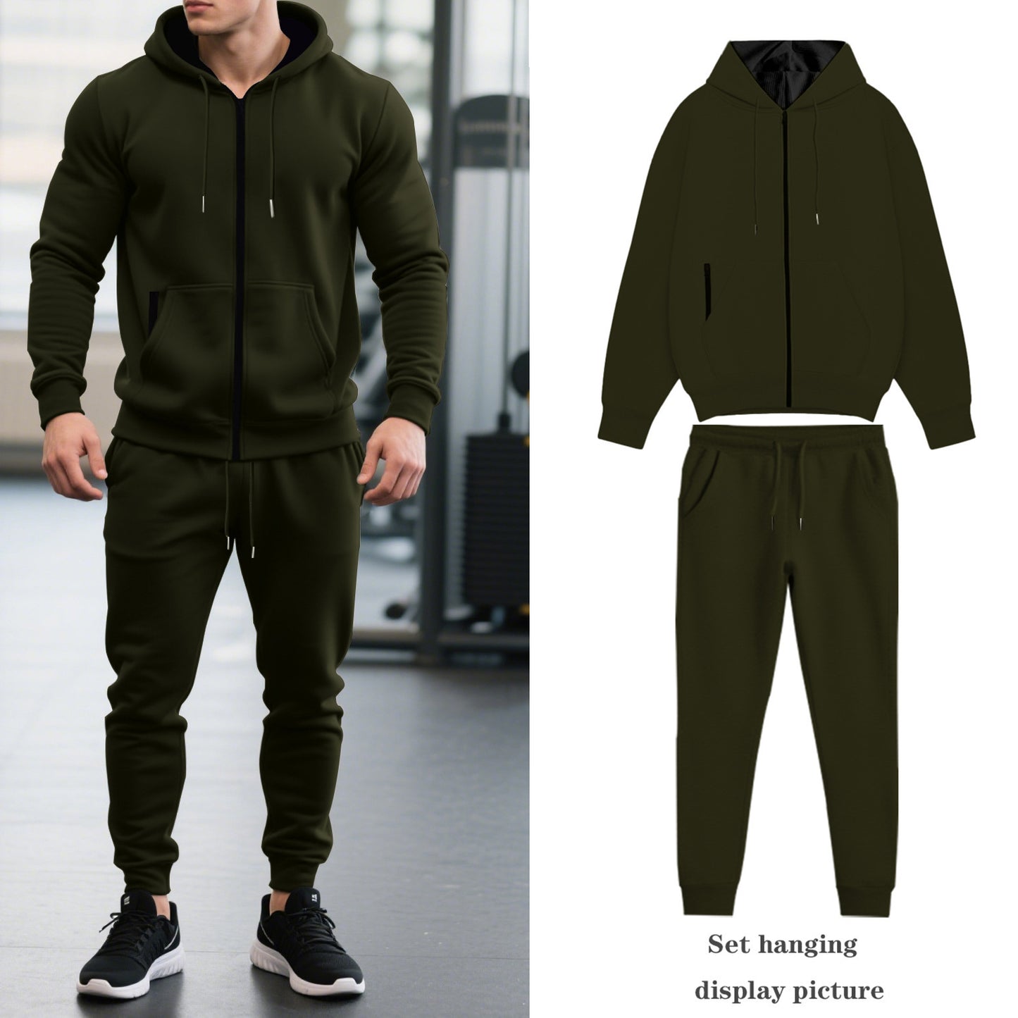 Men's tracksuit with hood and practical pockets Skorter