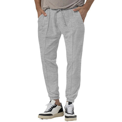 Men's Sporty Jogging Pants with Elastic Waistband and Practical Pockets Skorter