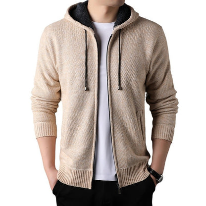 Men's fashionable cardigan with hood and soft padded lining Skorter