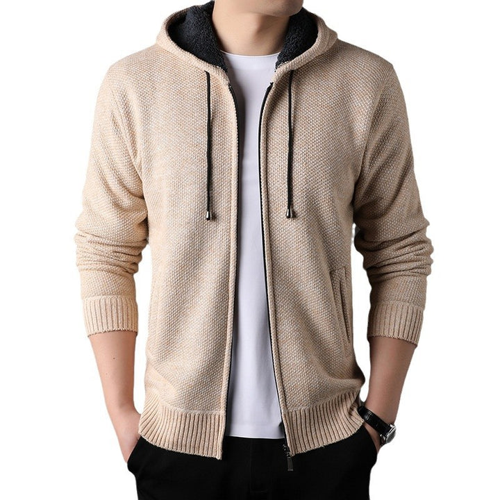 Men's fashionable cardigan with hood and soft padded lining Skorter