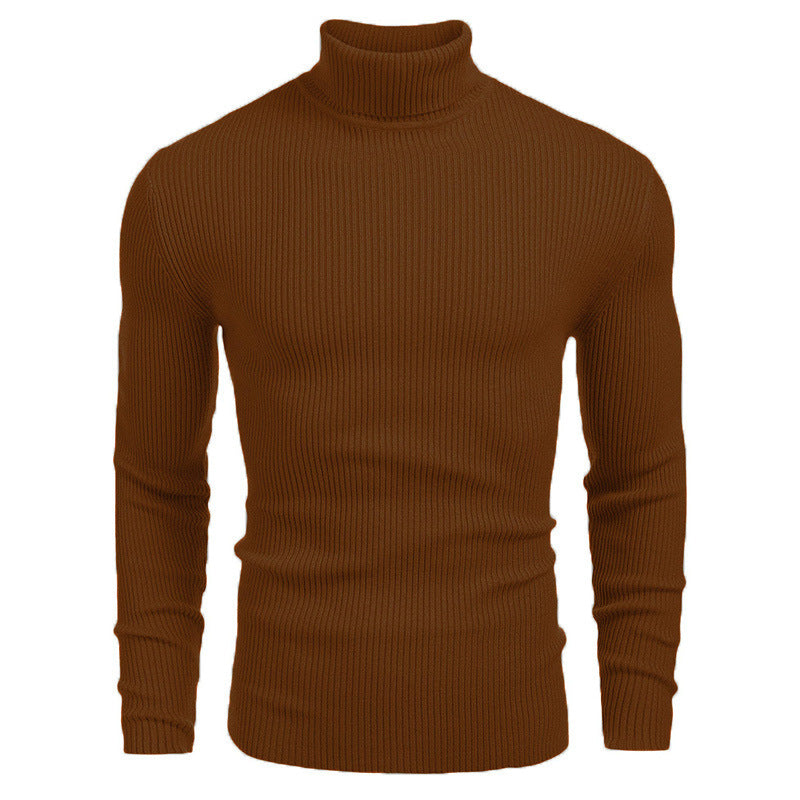 Men's turtleneck sweater made of fine rib knit Skorter