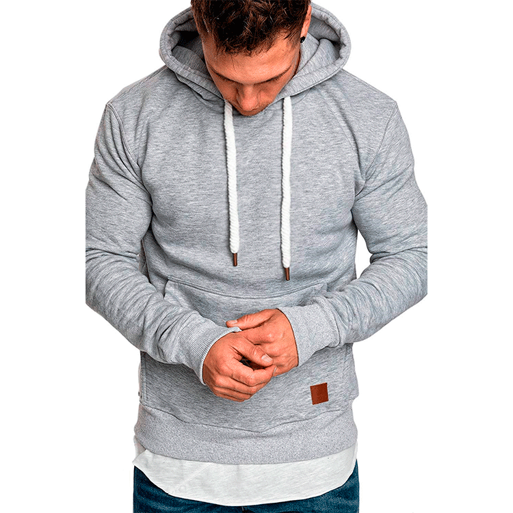 Men's hooded sweater with a fashionable cut and casual lining Skorter