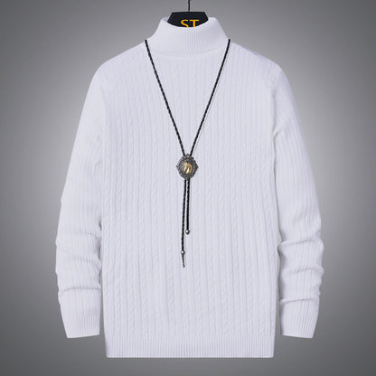 Men's turtleneck sweater with textured cable pattern Skorter