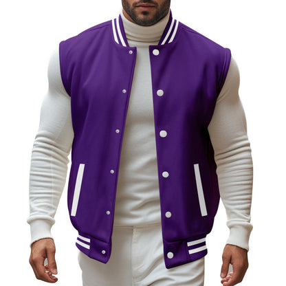 Men's casual vest in sports style with snap button closure and side insert pockets Skorter