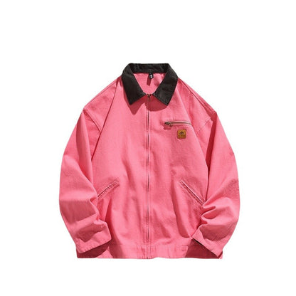 Men's robust leisure jacket with high collar and practical pockets Skorter