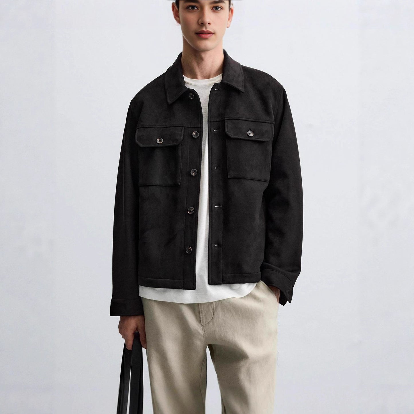 Men's stylish overshirt jacket with sturdy chest pockets and practical snap buttons Skorter