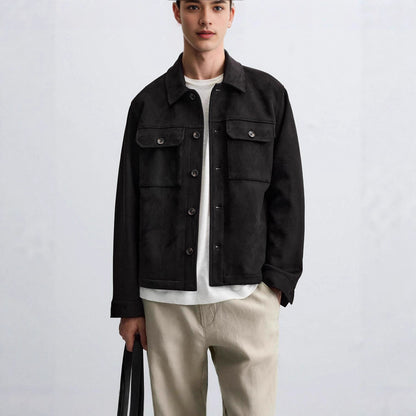 Men's stylish overshirt jacket with sturdy chest pockets and practical snap buttons Skorter