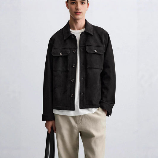 Men's stylish overshirt jacket with sturdy chest pockets and practical snap buttons Skorter