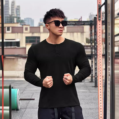 Men's stylish long-sleeve shirt with modern button closure Skorter