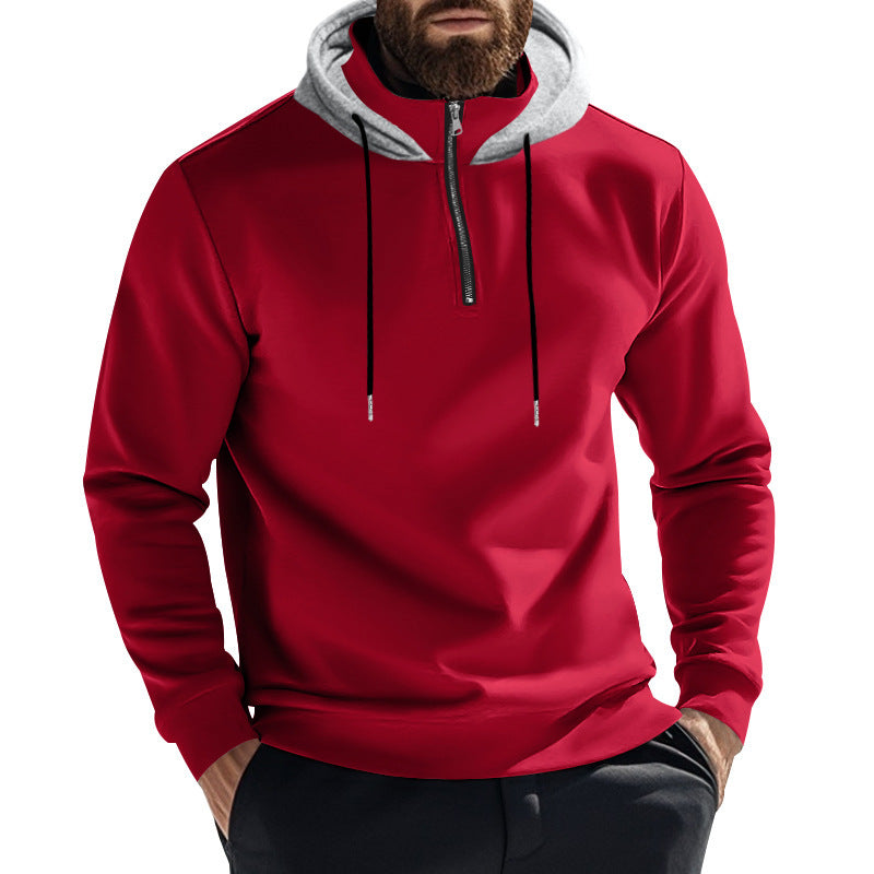 Men's sporty hoodie with half-zip and breathable material Skorter