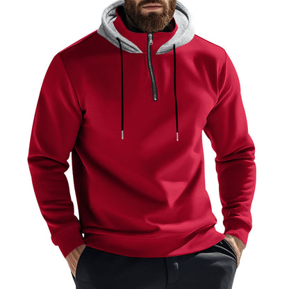 Men's sporty hoodie with half-zip and breathable material Skorter