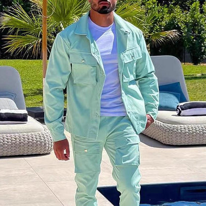 Men's Cargo Pants and Jacket Set Skorter