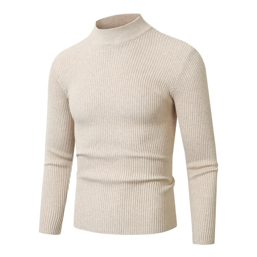 Men's turtleneck sweater made of high-quality ribbed structure Skorter