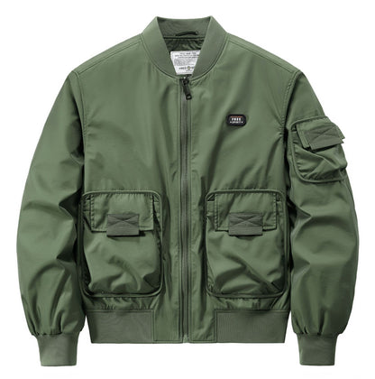 Men's Bomber Jacket with Multifunctional Pockets Skorter