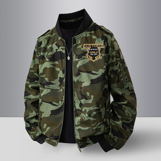 Men's Camouflage Bomber Jacket Skorter