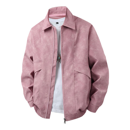 Men's transition jacket in a casual vintage style with side pockets and elastic cuffs Skorter