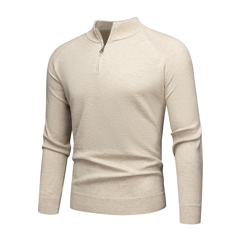 Men's stylish sweater with short zip Skorter