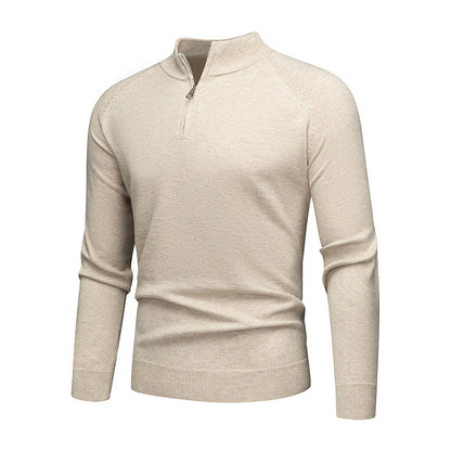 Men's stylish sweater with short zip Skorter
