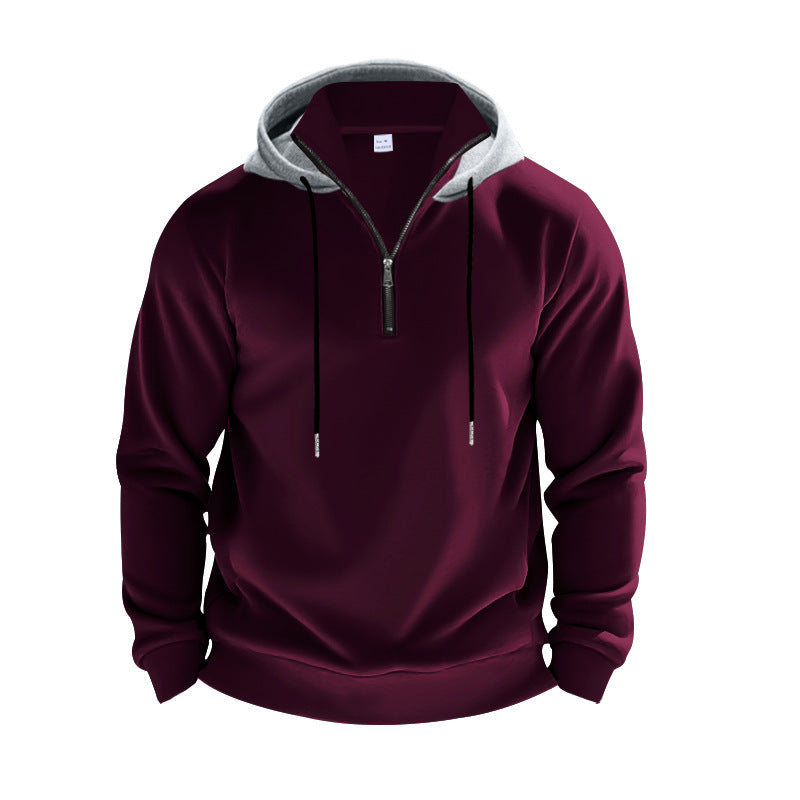 Men's sporty hoodie with half-zip and breathable material Skorter