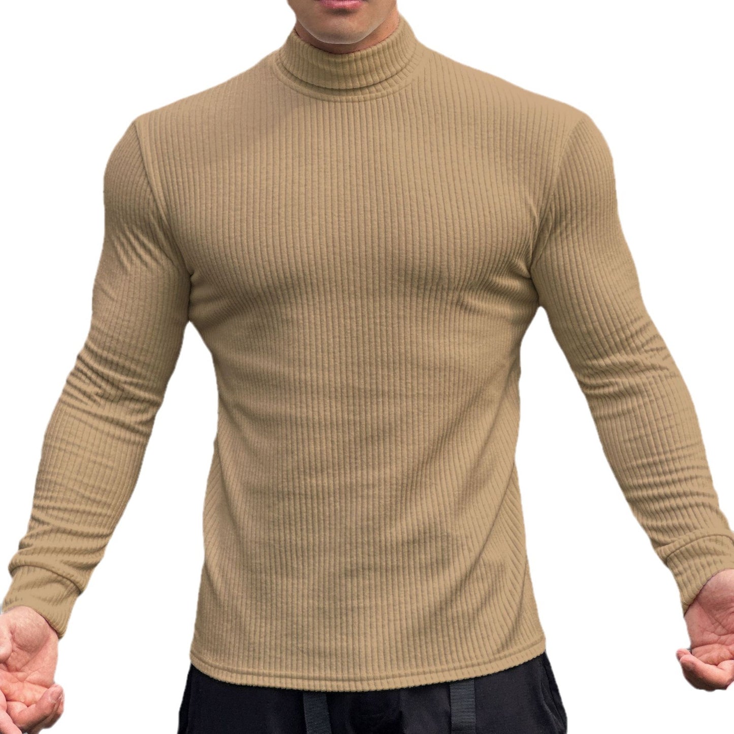 Men's elegant long-sleeve shirt with fashionable ribbed texture Skorter