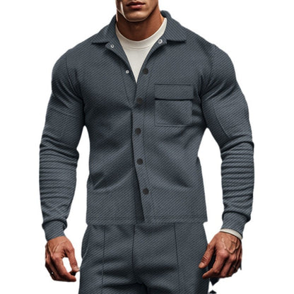 Men's men's jacket made of comfortable fabric with modern button details and chest pocket Skorter