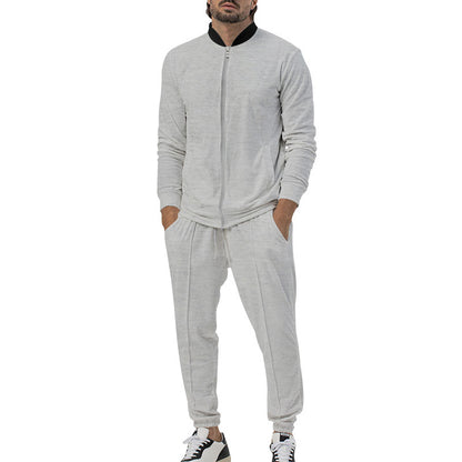 Men's sporty leisure set with full zip and elastic cuffs Skorter