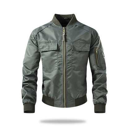 Men's Bomber Jacket with Practical Pockets and Breathable Material Skorter