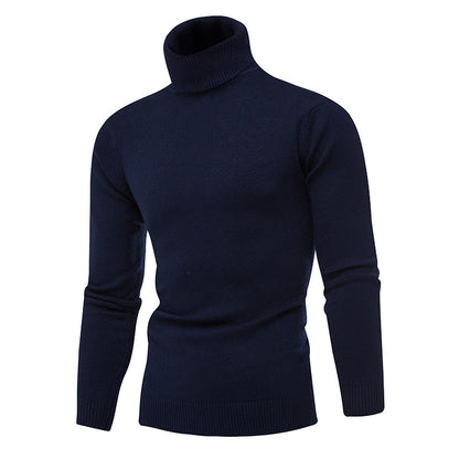 Men's turtleneck sweater made of fine cotton with a fitted cut Skorter