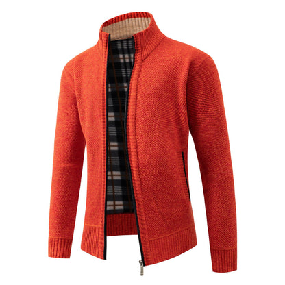 Herrkardigan med modern ståkrage och klassiskt innerfoder Skorter