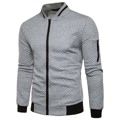 Men's sporty quilted jacket with modern zipper and side pockets Skorter