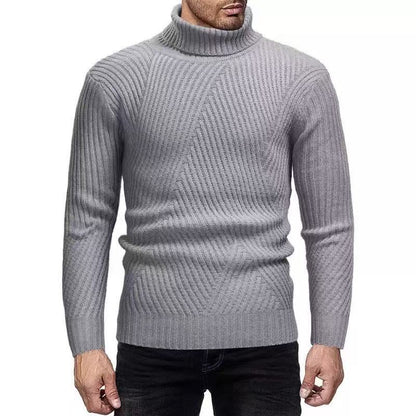 Men's turtleneck sweater with ribbed texture Skorter