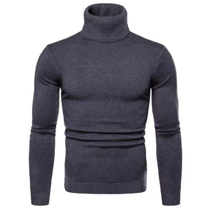 Men's turtleneck sweater made of fine cotton with a fitted cut Skorter