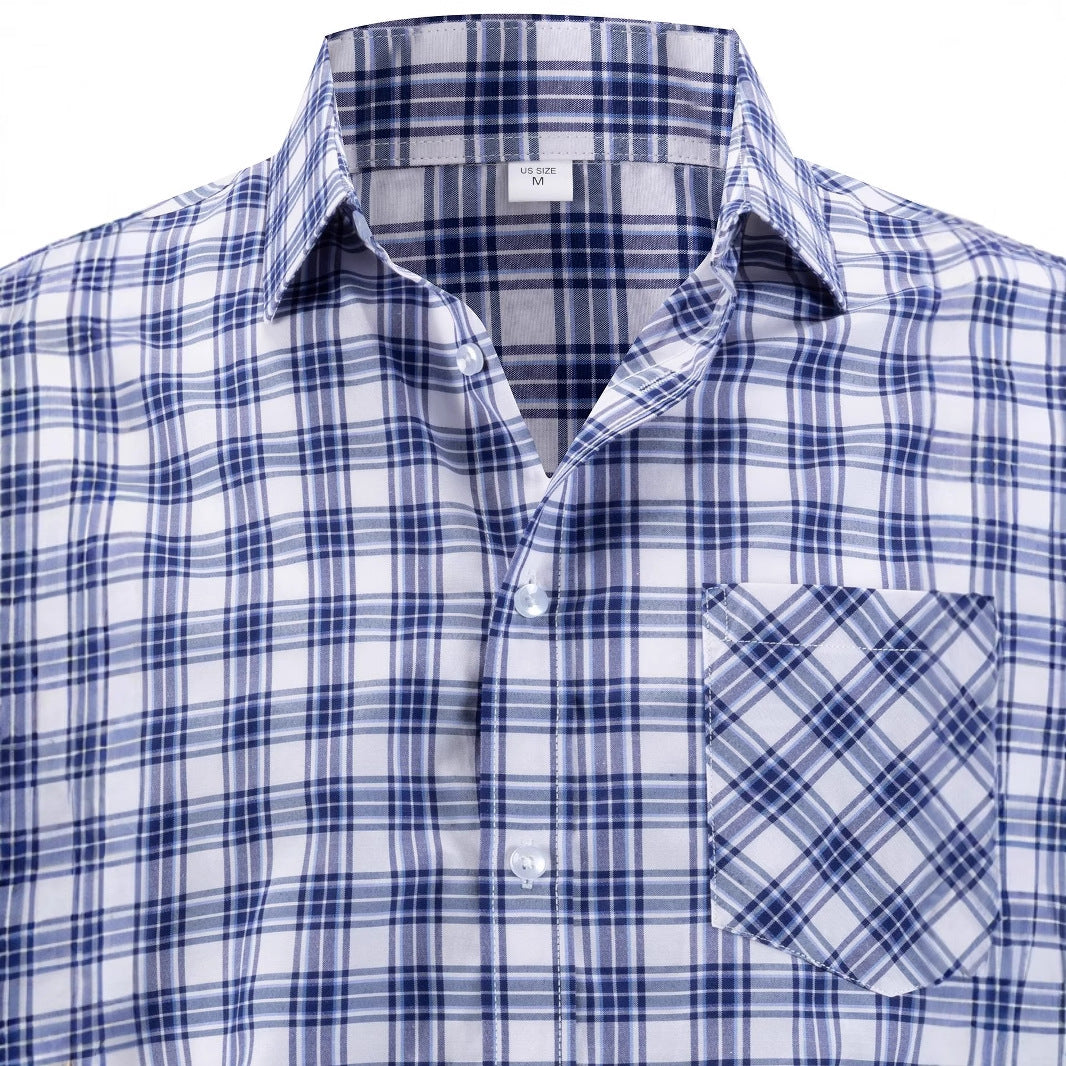 Men's classic checked long sleeve shirt Skorter