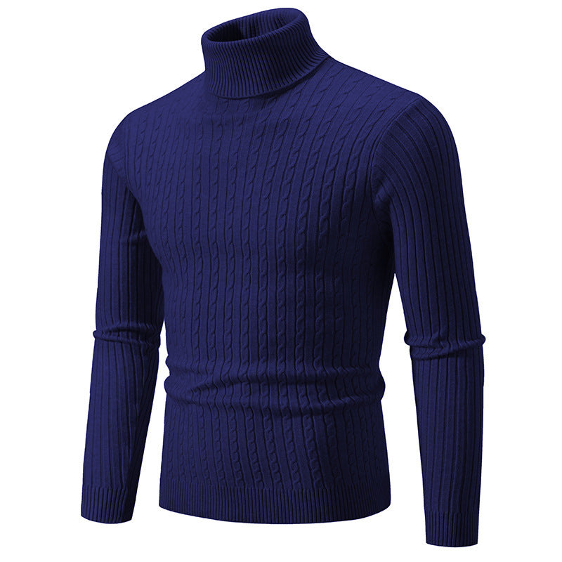 Men's turtleneck sweater with textured knit pattern Skorter