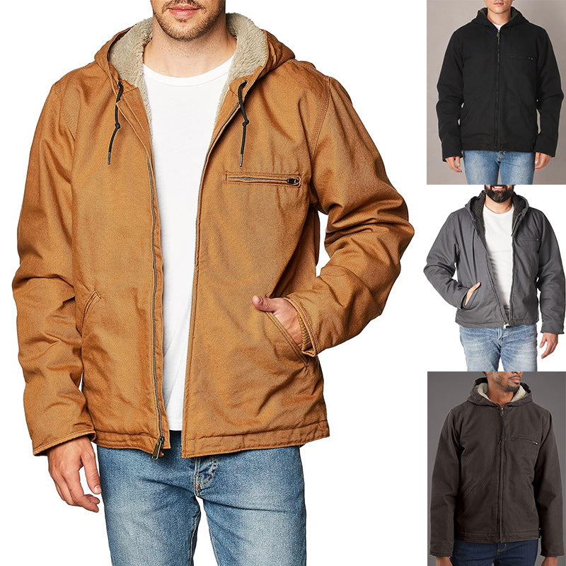 Men's windproof leisure jacket with fleece lining and practical pockets Skorter