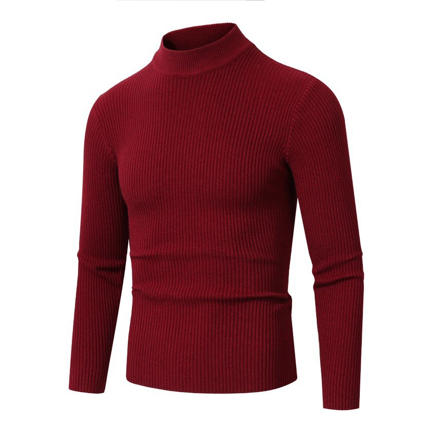 Men's turtleneck sweater made of high-quality ribbed structure Skorter