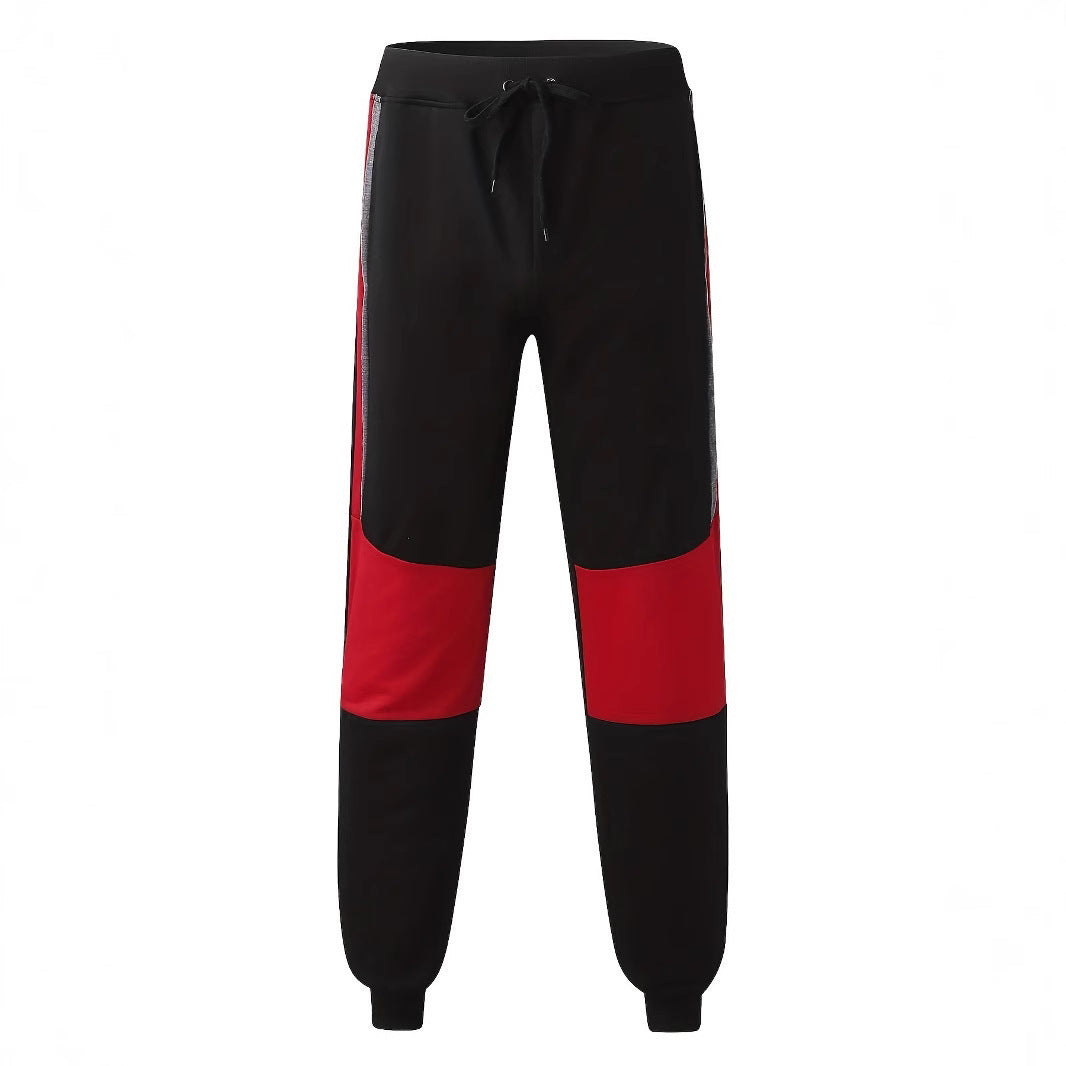 Men's sporty sweatpants with color block design and elastic waistband Skorter