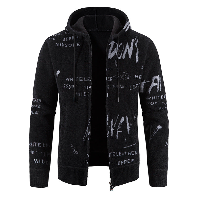 Men's stylish hoodie jacket with creative print Skorter