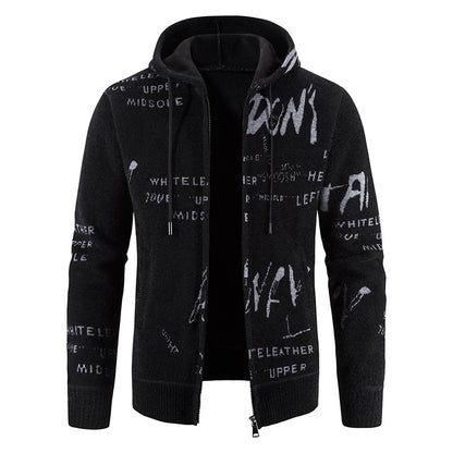 Men's stylish hoodie jacket with creative print Skorter