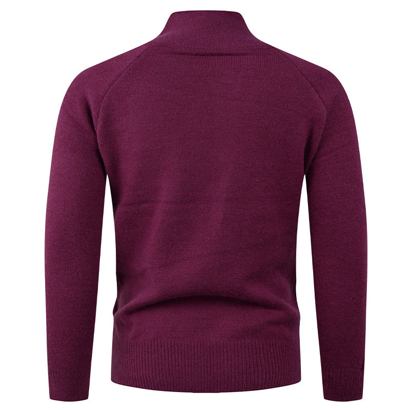 Herrkardigan med modern ståkrage och knappknäppning Skorter