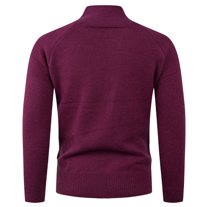 Herrkardigan med modern ståkrage och knappknäppning Skorter