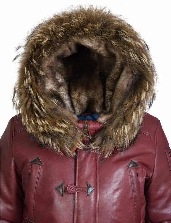 Men's winter parka with luxurious faux fur collar and warming lining Skorter