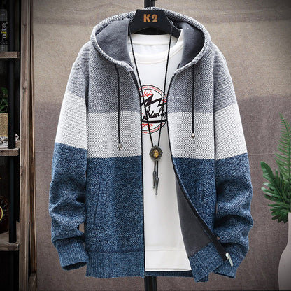 Men's stylish hoodie jacket with textured design Skorter