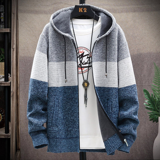 Men's stylish hoodie jacket with textured design Skorter