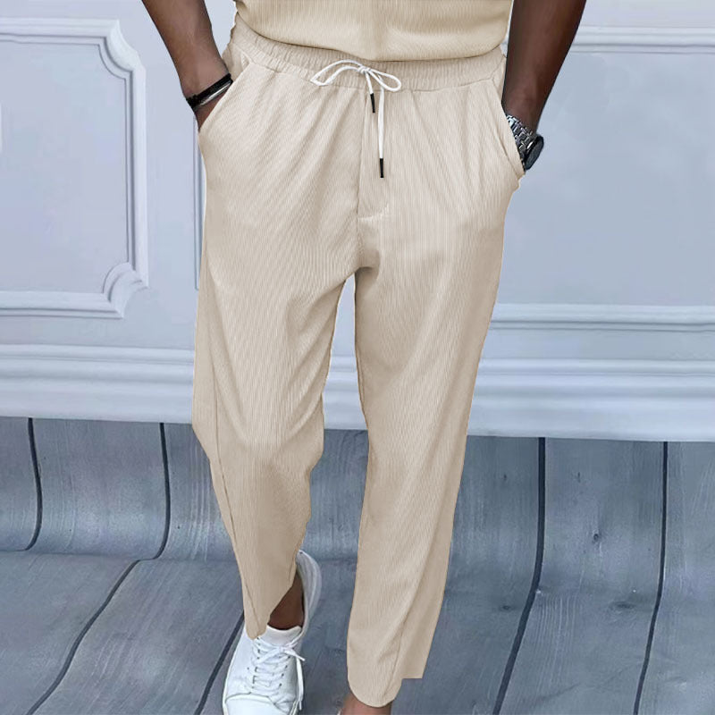 Men's chinos with elastic waistband and practical side pockets Skorter