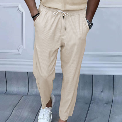 Men's chinos with elastic waistband and practical side pockets Skorter