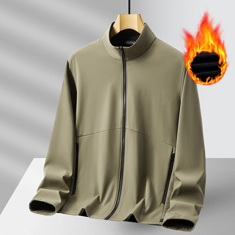 Men's Breathable Outdoor Jacket with High Collar and Practical Pockets Skorter